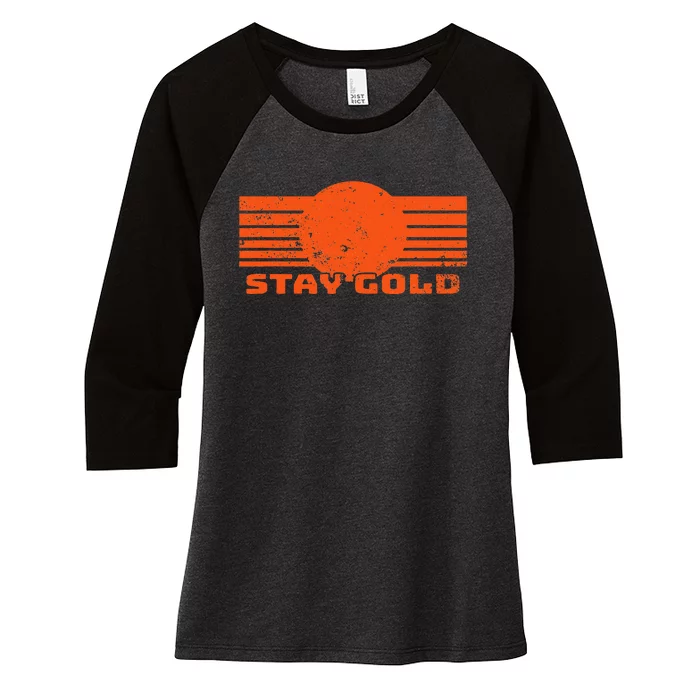 Stay Gold 1980s Outsiders Women's Tri-Blend 3/4-Sleeve Raglan Shirt