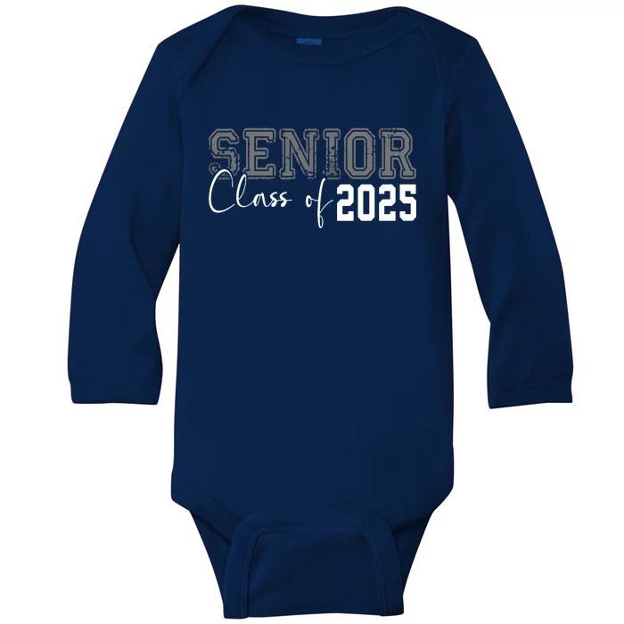 Seniors Graduation 2025 Senior 25 Baby Long Sleeve Bodysuit