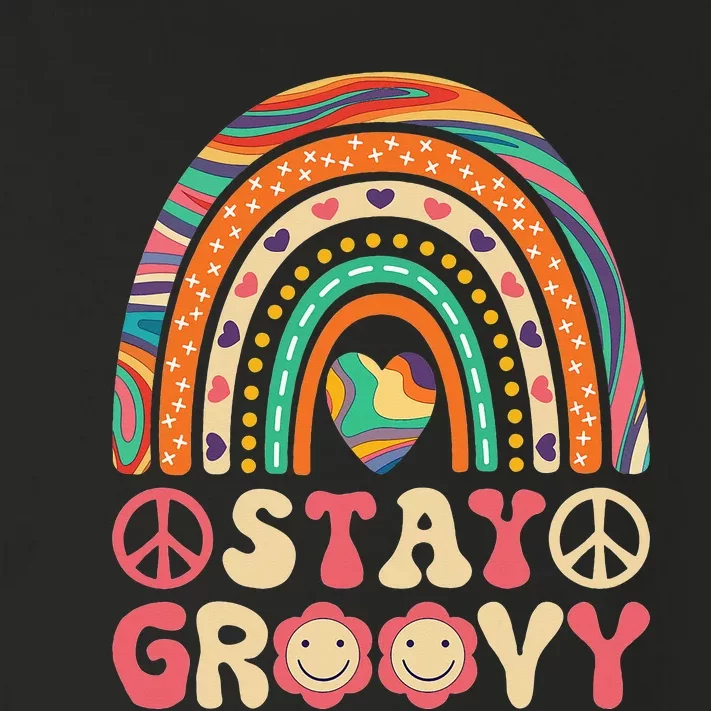 Stay Groovy 60s Outfit 70s Theme Costume Cute Rainbow Hippie Toddler Long Sleeve Shirt