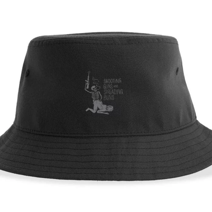 Shooting Guns And Spreading Buns Tees Sustainable Bucket Hat