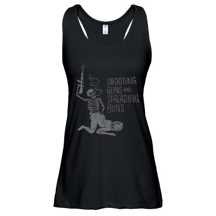 Shooting Guns And Spreading Buns Tees Ladies Essential Flowy Tank