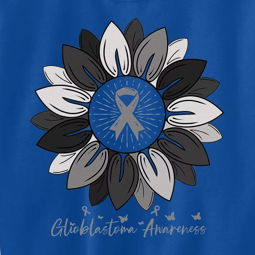 Sunflower Glioblastoma Awareness Month Kids Sweatshirt