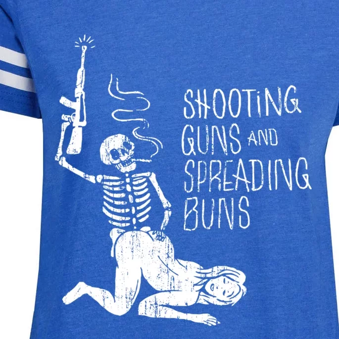 Shooting Guns And Spreading Buns Tees Enza Ladies Jersey Football T-Shirt