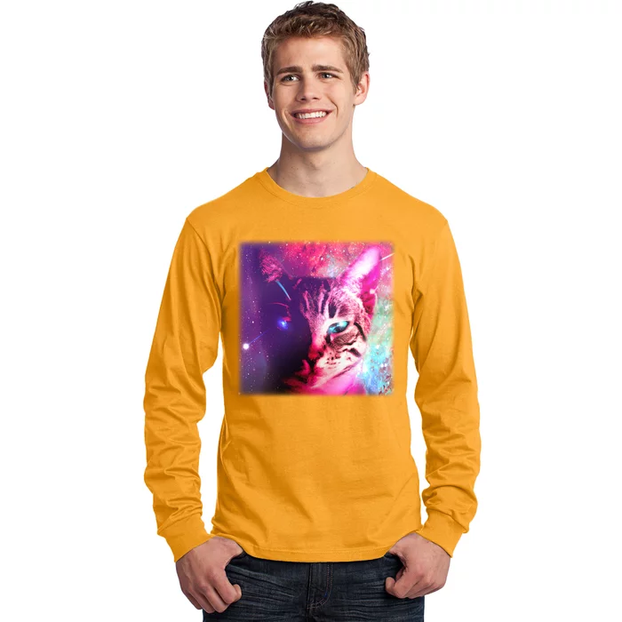 Spacy Galaxy Alien Cat Long Sleeve Shirt