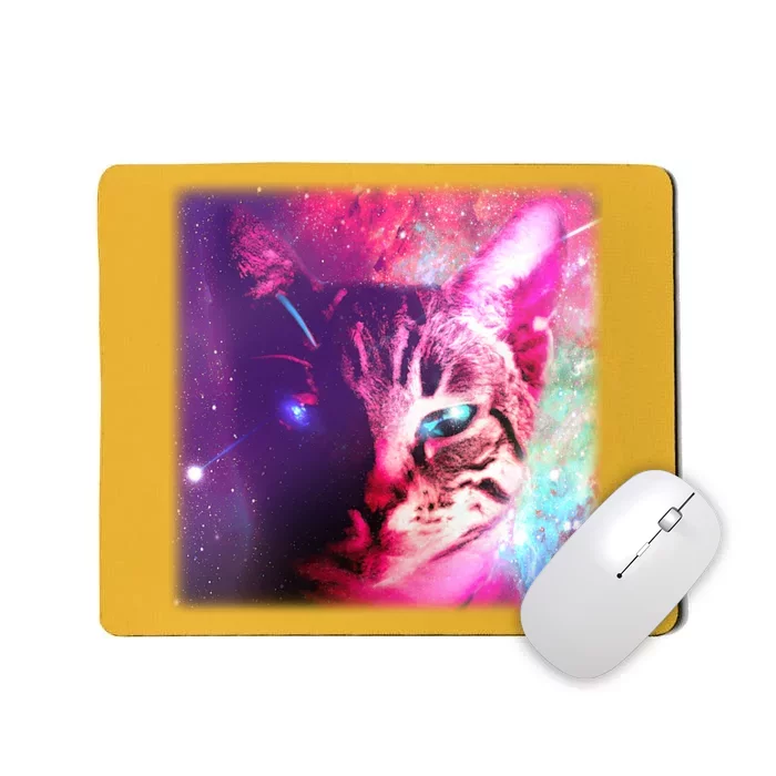 Spacy Galaxy Alien Cat Mousepad