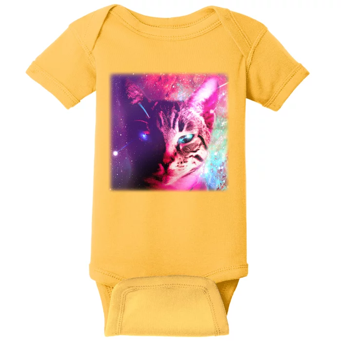 Spacy Galaxy Alien Cat Baby Bodysuit