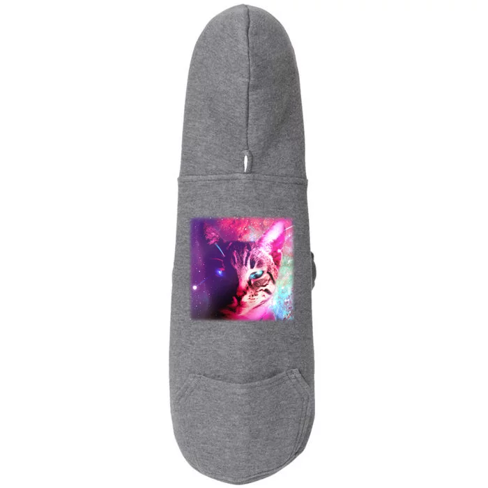 Spacy Galaxy Alien Cat Doggie 3-End Fleece Hoodie