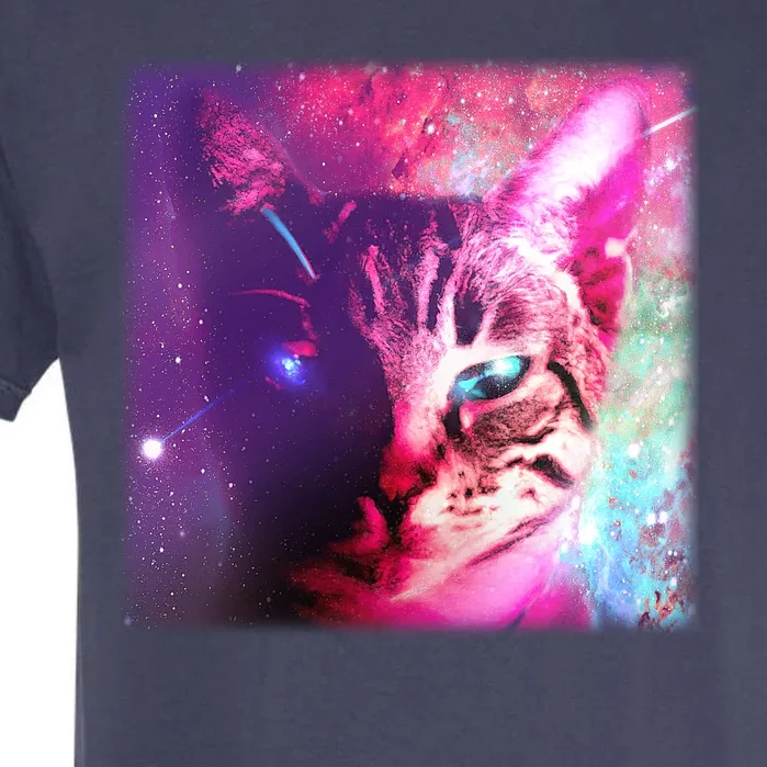 Spacy Galaxy Alien Cat Garment-Dyed Heavyweight T-Shirt