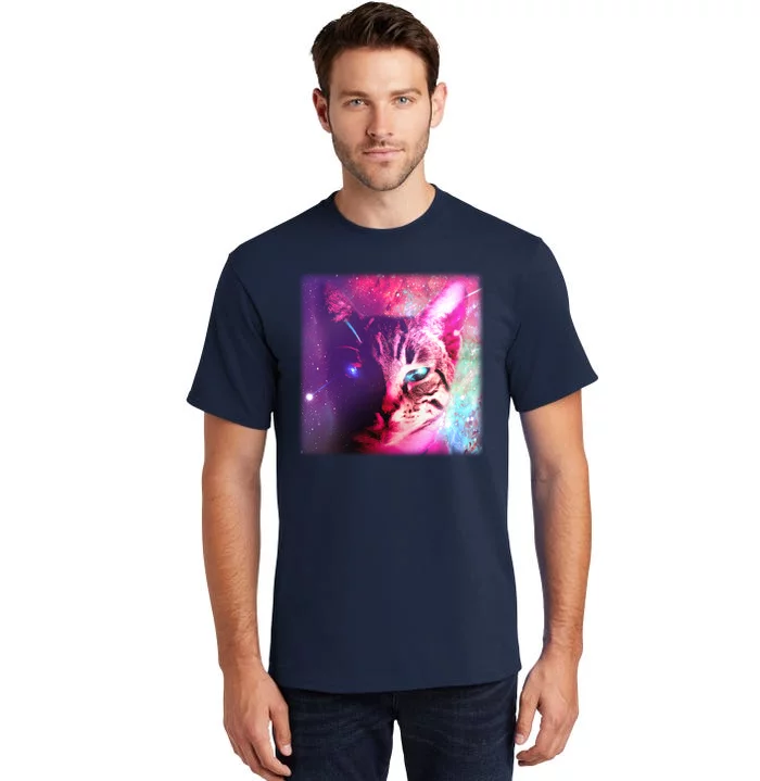 Spacy Galaxy Alien Cat Tall T-Shirt