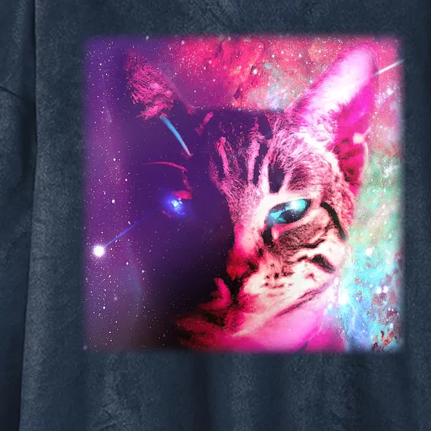 Spacy Galaxy Alien Cat Hooded Wearable Blanket