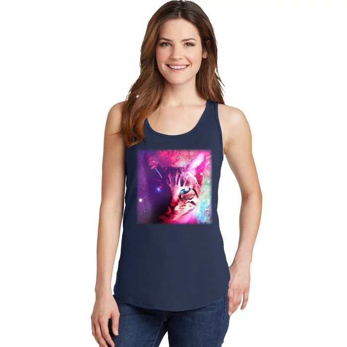 Spacy Galaxy Alien Cat Ladies Essential Tank