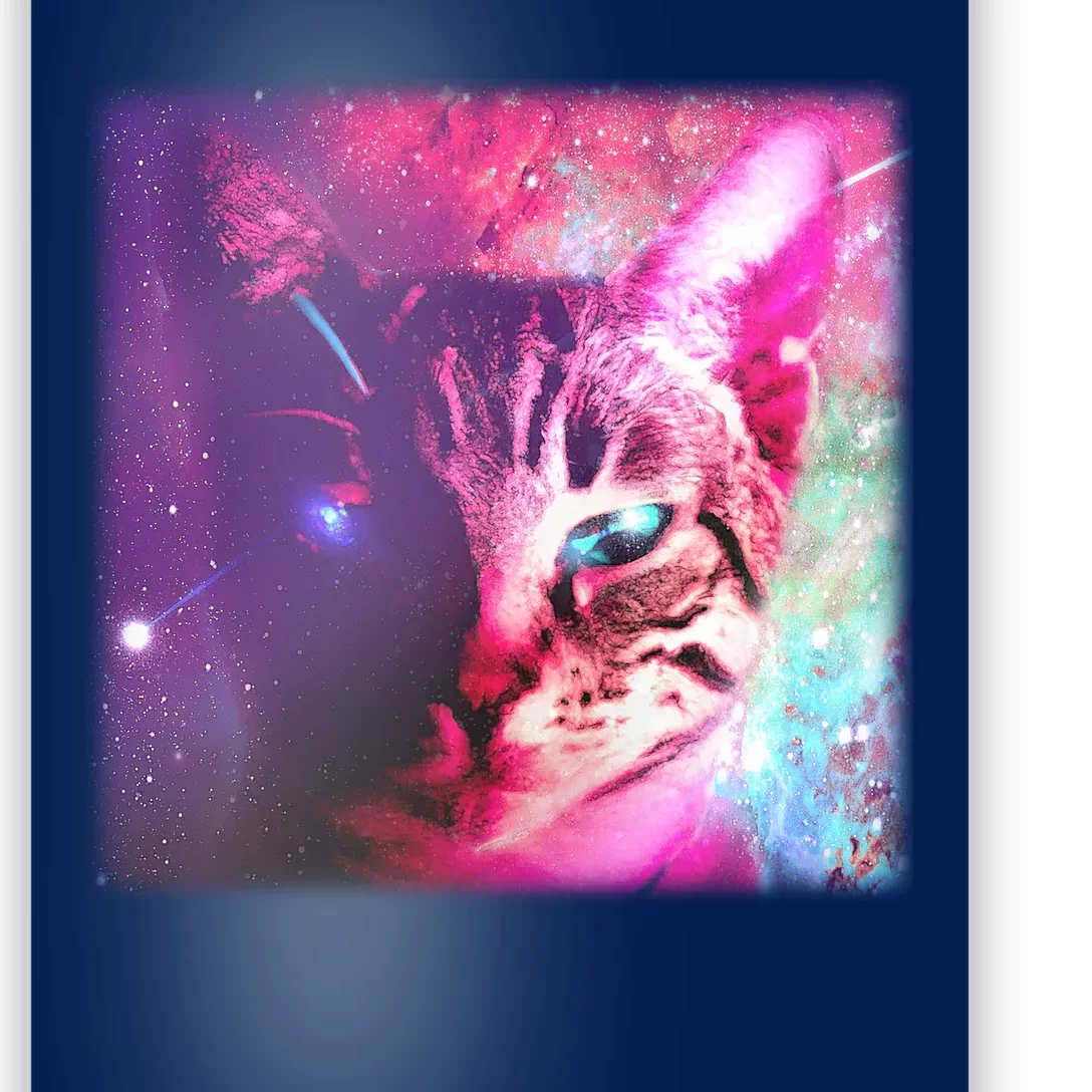 Spacy Galaxy Alien Cat Poster