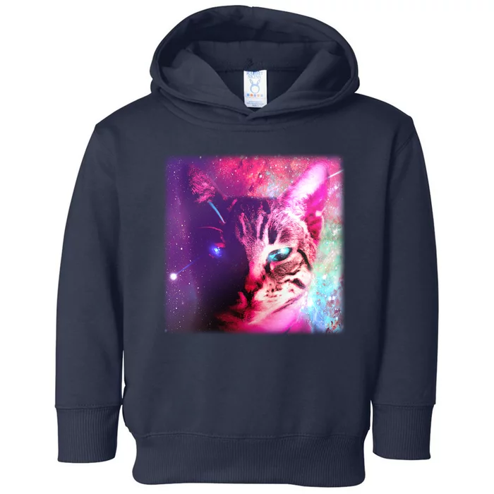 Spacy Galaxy Alien Cat Toddler Hoodie