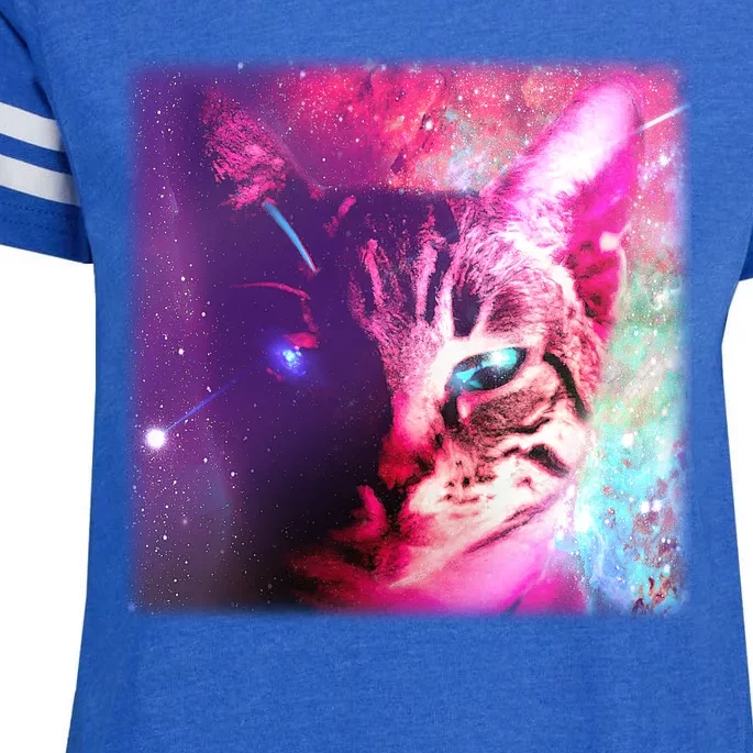 Spacy Galaxy Alien Cat Enza Ladies Jersey Football T-Shirt