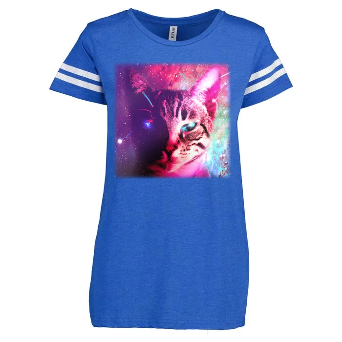 Spacy Galaxy Alien Cat Enza Ladies Jersey Football T-Shirt