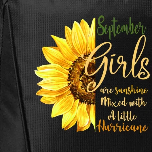 September Girl Are Sunshine Mixed Little Hurricane Flower Gift City Backpack