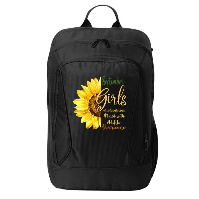 September Girl Are Sunshine Mixed Little Hurricane Flower Gift City Backpack