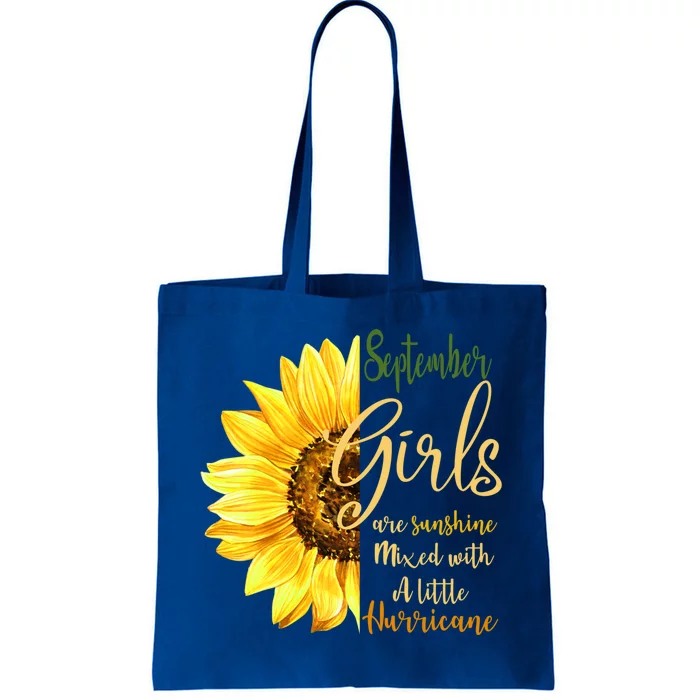 September Girl Are Sunshine Mixed Little Hurricane Flower Gift Tote Bag