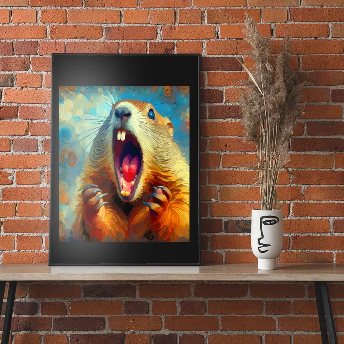 Scream Groundhog Artistic Groundhog Day Poster