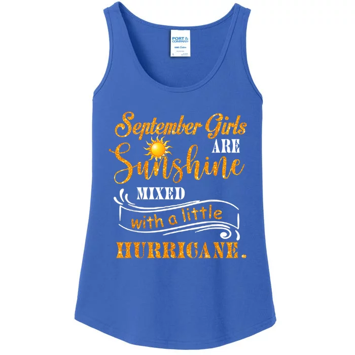 September Girls Are Sunshine Mixed Little Hurricane Gift Ladies Essential Tank