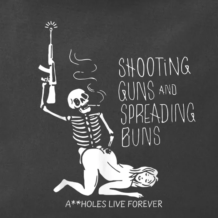 Shooting Guns And Spreading Buns Zip Tote Bag