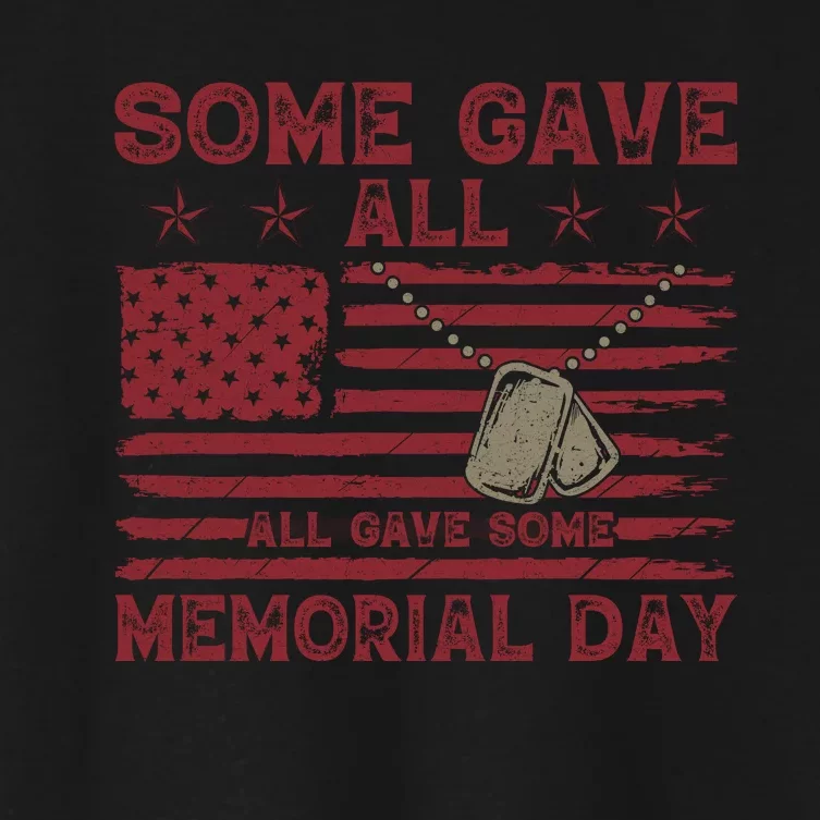 Some Gave All Memorial Day Tribute Women's Crop Top Tee