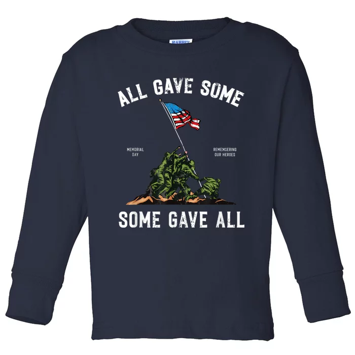 Some Gave All, Memorial Day Toddler Long Sleeve Shirt