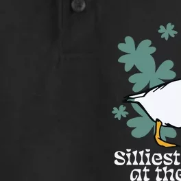 Silliest Goose At The Pub Funny Shamrock St Patricks Day Dry Zone Grid Performance Polo