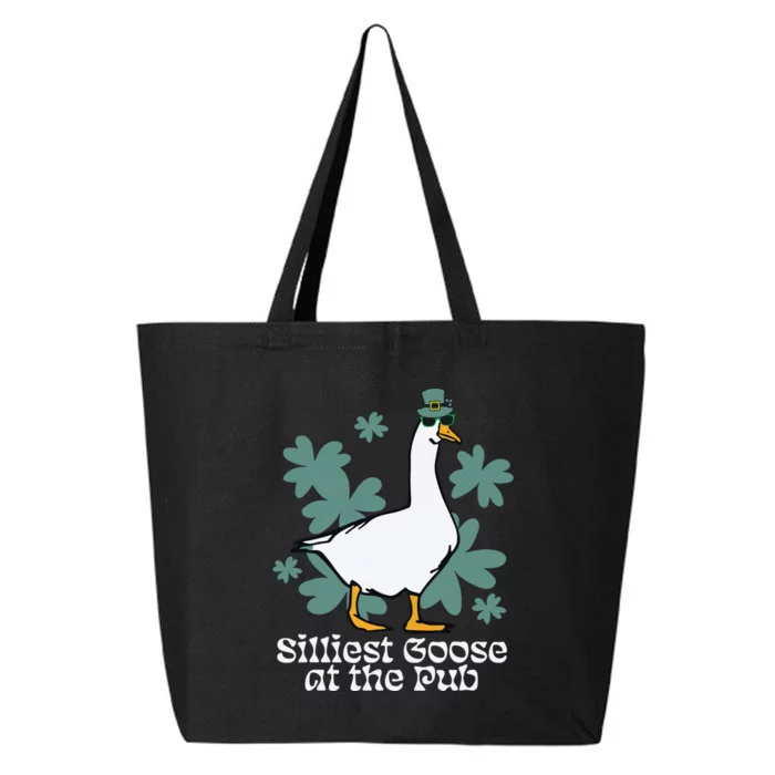 Silliest Goose At The Pub Funny Shamrock St Patricks Day 25L Jumbo Tote