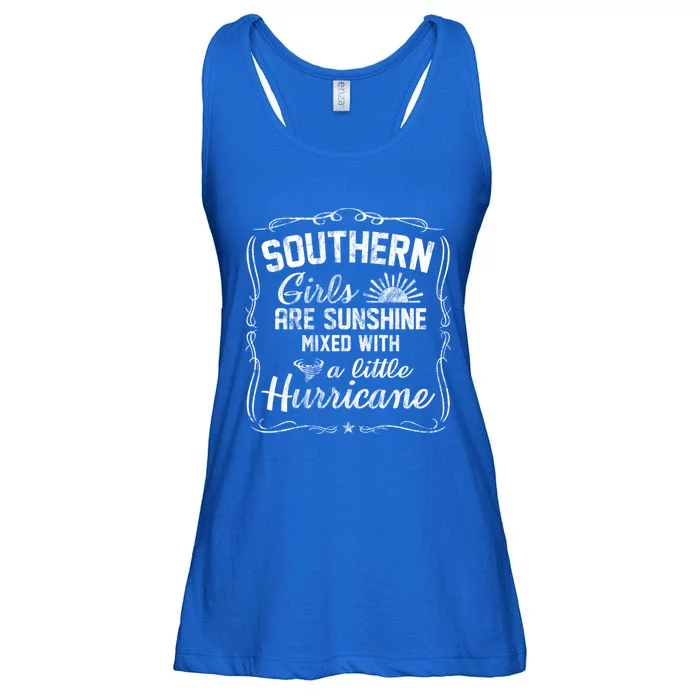 Southern Girls Are Sunshine Mixed With A Hurricane Gift Ladies Essential Flowy Tank