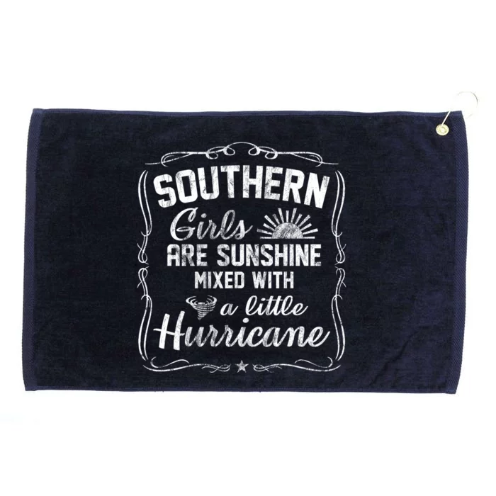 Southern Girls Are Sunshine Mixed With A Hurricane Gift Grommeted Golf Towel