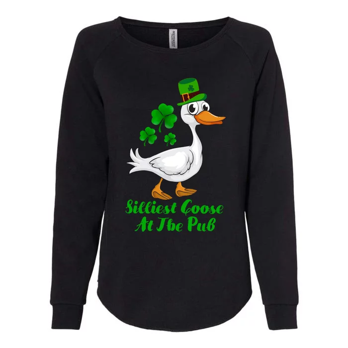 Silliest Goose At The Pub St. Patrick’s Day Womens California Wash Sweatshirt