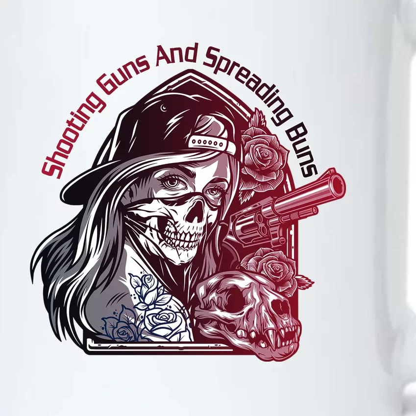 Shooting Guns And Spreading Buns Black Color Changing Mug