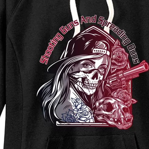 Shooting Guns And Spreading Buns Women's Fleece Hoodie