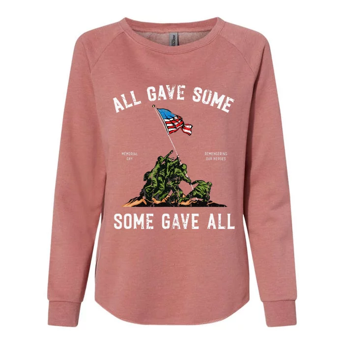 Some Gave All Memorial Day Womens California Wash Sweatshirt