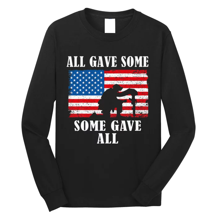 Some Gave All Memorial Veterans Day Partiotic Usa Long Sleeve Shirt