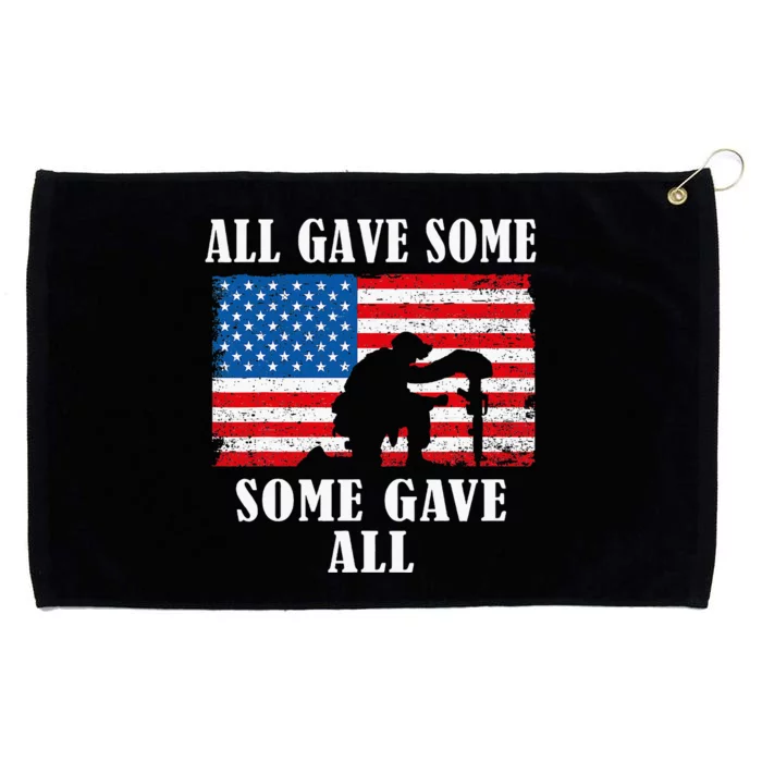 Some Gave All Memorial Veterans Day Partiotic Usa Grommeted Golf Towel