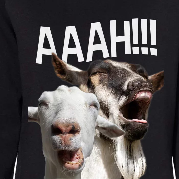 Screaming Goats AAAH!!! Funny Crazy Goat Lover Print Womens California Wash Sweatshirt