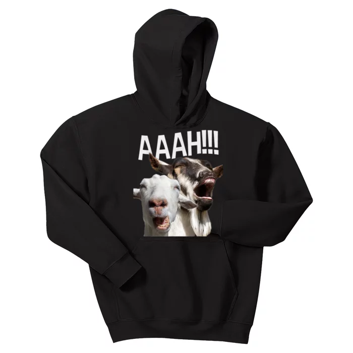 Screaming Goats AAAH!!! Funny Crazy Goat Lover Print Kids Hoodie