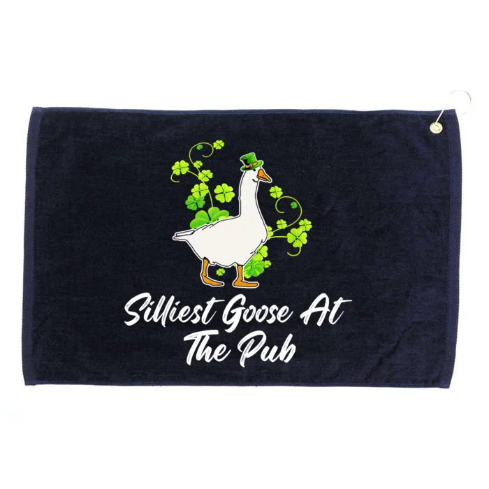 Silliest Goose At The Pub St Patricks Day Funny Grommeted Golf Towel