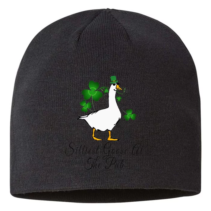 Silliest Goose At The Pub Funny St. Patrick’s Day 8 1/2in Sustainable Knit Beanie