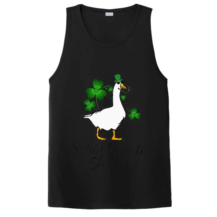 Silliest Goose At The Pub Funny St. Patrick’s Day Performance Tank