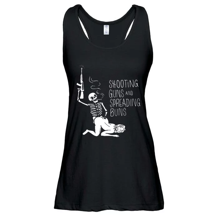 Shooting Guns And Spreading Buns Ladies Essential Flowy Tank