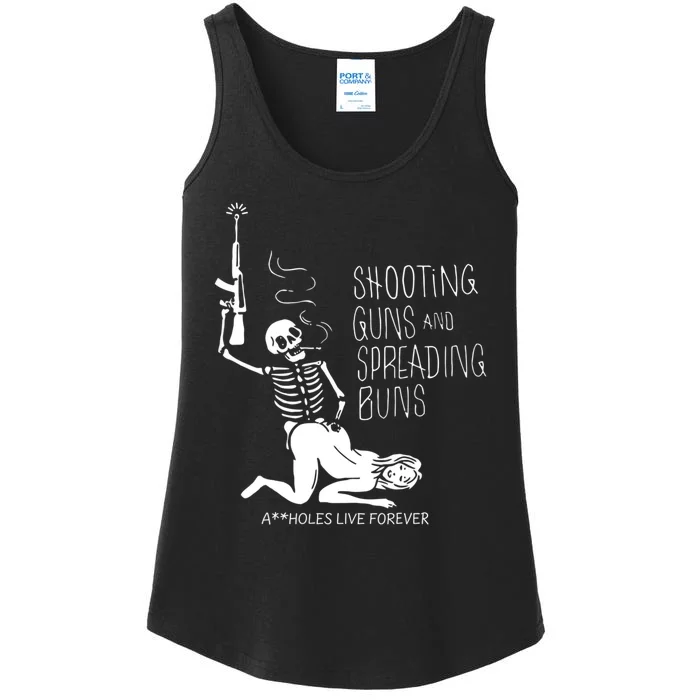 Shooting Guns And Spreading Buns Ladies Essential Tank