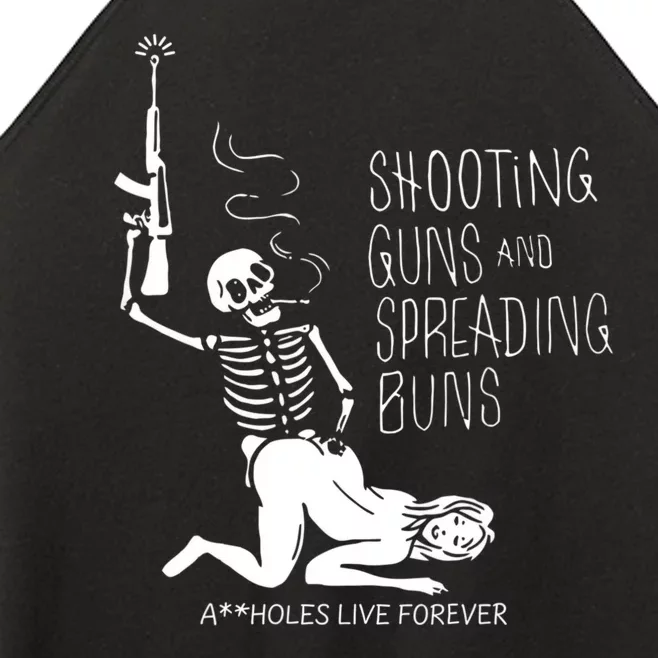 Shooting Guns And Spreading Buns Women’s Perfect Tri Rocker Tank