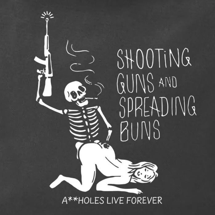 Shooting Guns And Spreading Buns Zip Tote Bag