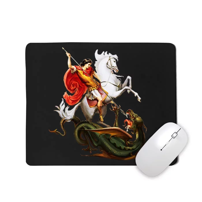 St. George And The Dragon England Catholic Saints Pray Mousepad