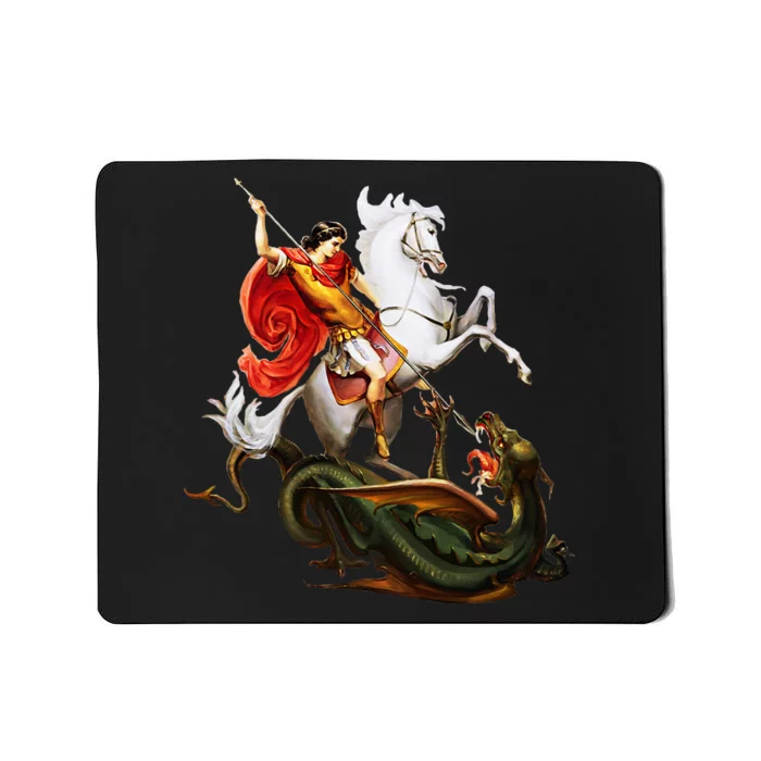 St. George And The Dragon England Catholic Saints Pray Mousepad