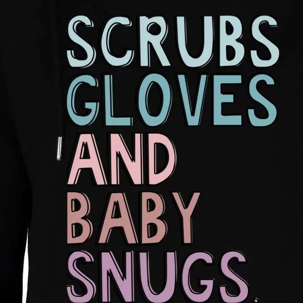 Scrubs Gloves And Baby Snugs Womens Funnel Neck Pullover Hood