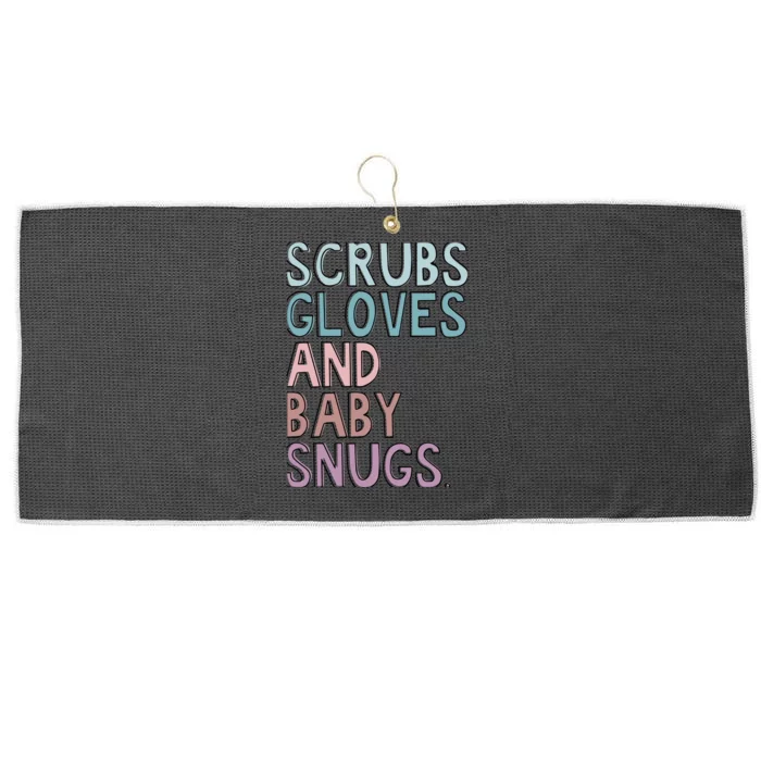 Scrubs Gloves And Baby Snugs Large Microfiber Waffle Golf Towel